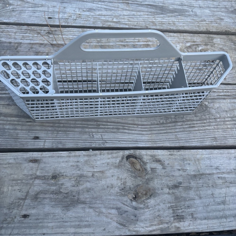 Dishwasher Bottom Utensil Basket Grey 19.5x4x6 Inches Dishwasher Part Accessory